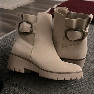 Blondo Tan Suede Ankle Boots